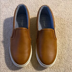 Boys Cat & Jack Tan slip on Loafers size 5